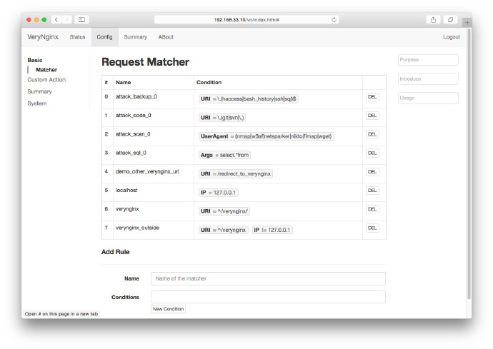 VeryNginx Matcher