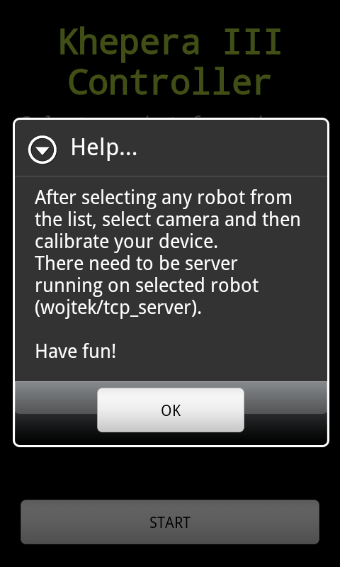 Ekran główny, help - screen capture