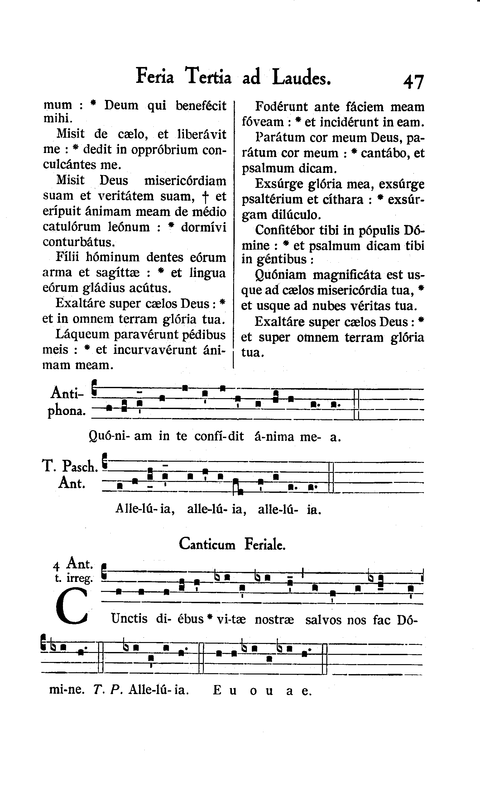 Antiphonale Monasticum, Solesmes, 1934, p. 47