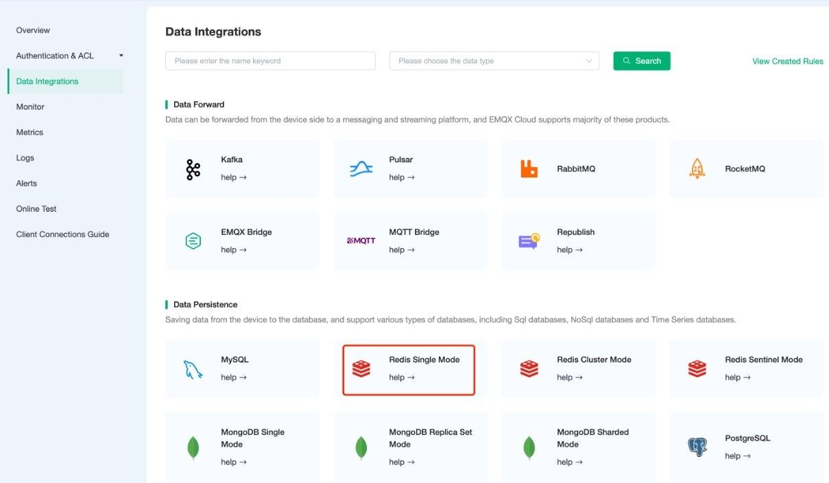 choose the Redis Single Mode card