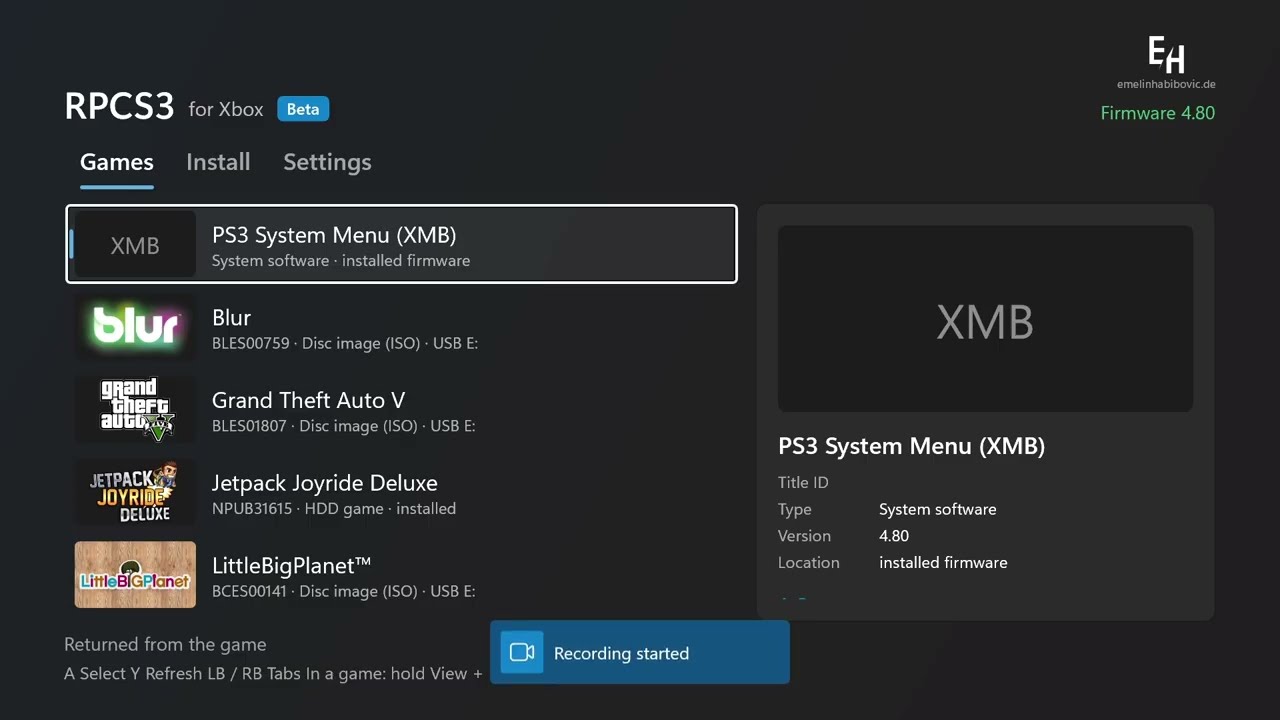 GitHub - emelin2004/rpcs3-xbox: Unofficial proof-of-concept port of the ...