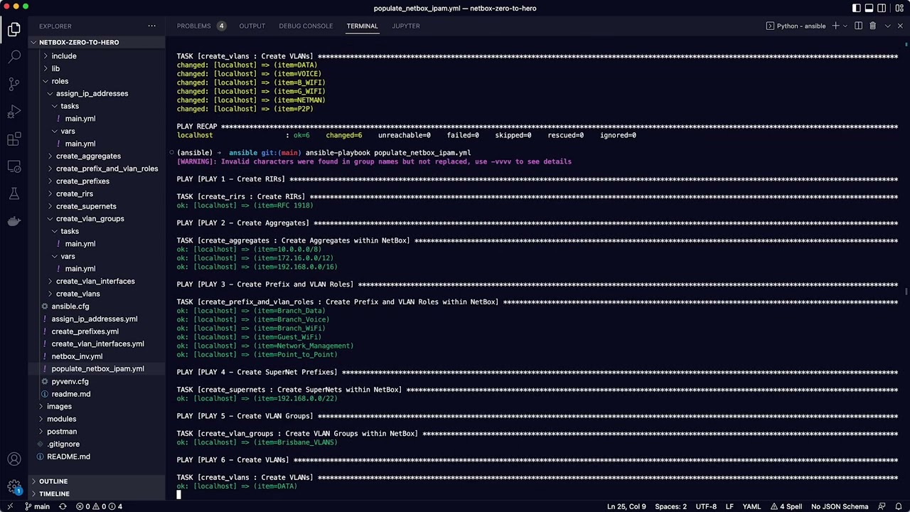 Adding IPAM data into Netbox