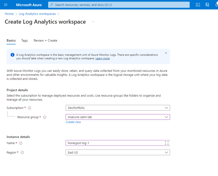 Log Analytics Workspace