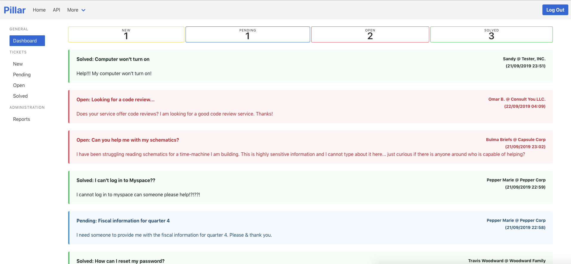 Agent Dashboard