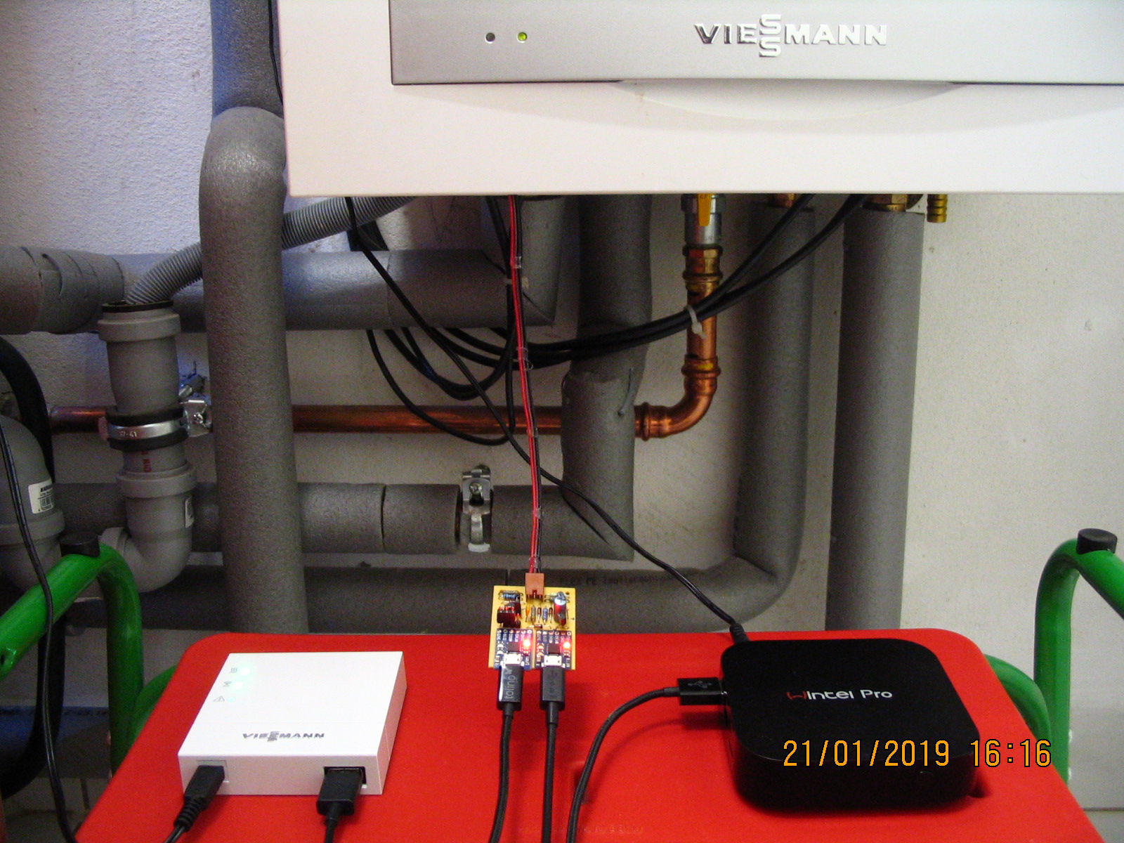 Betrieb des Adapters USB-Duo/Sniffer, Abdeckung geschlossen