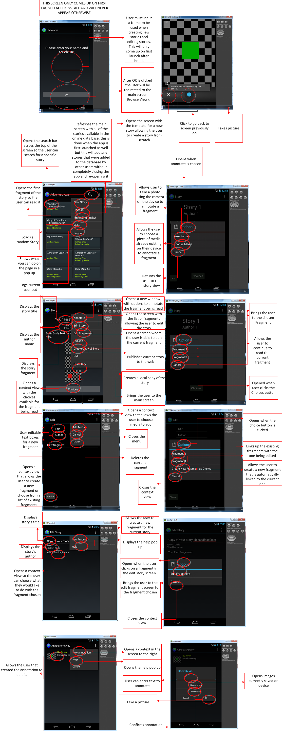 User Interface Mock Up