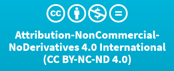 Creative Commons Attribution-NonCommercial-NoDerivatives 4.0 International License