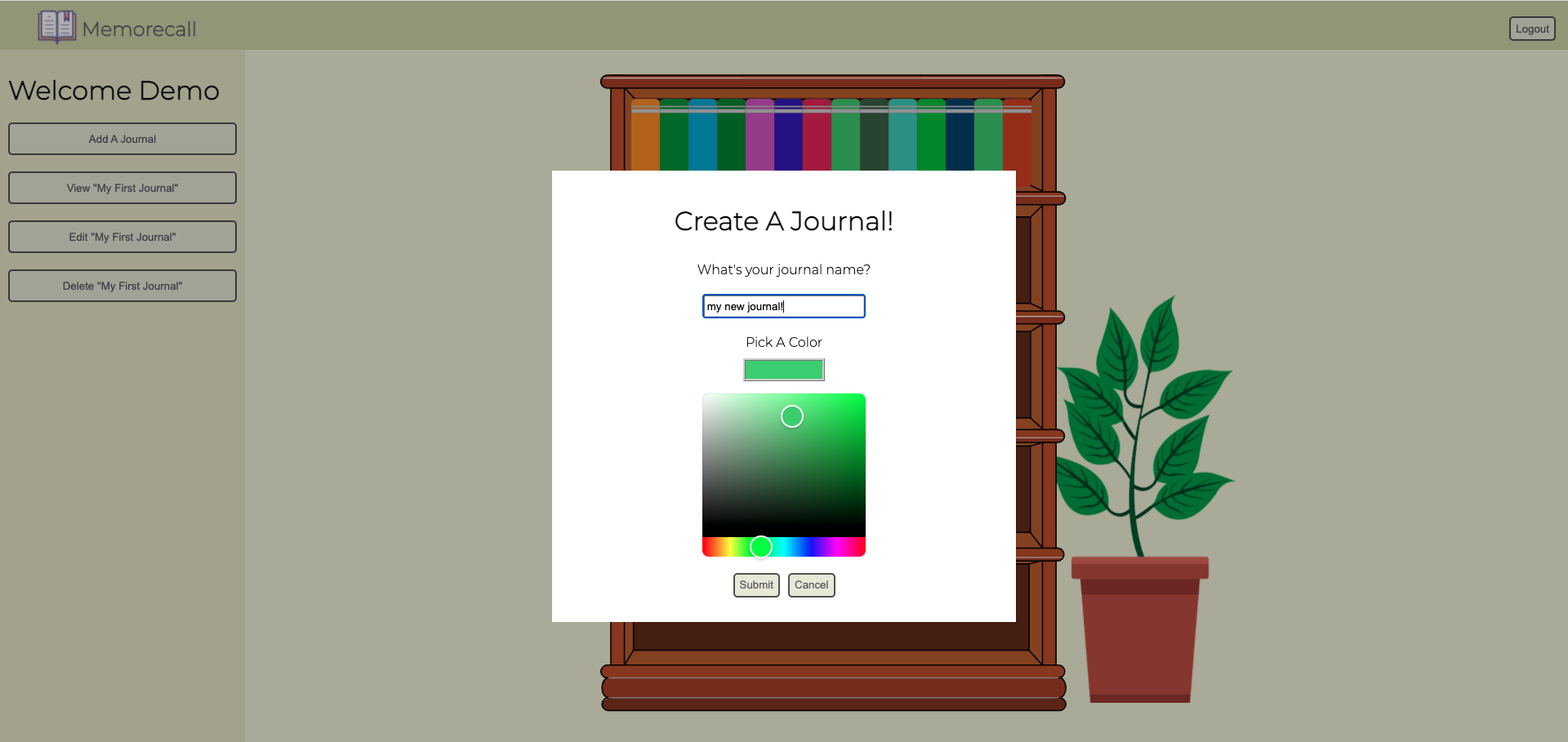 Creating a journal