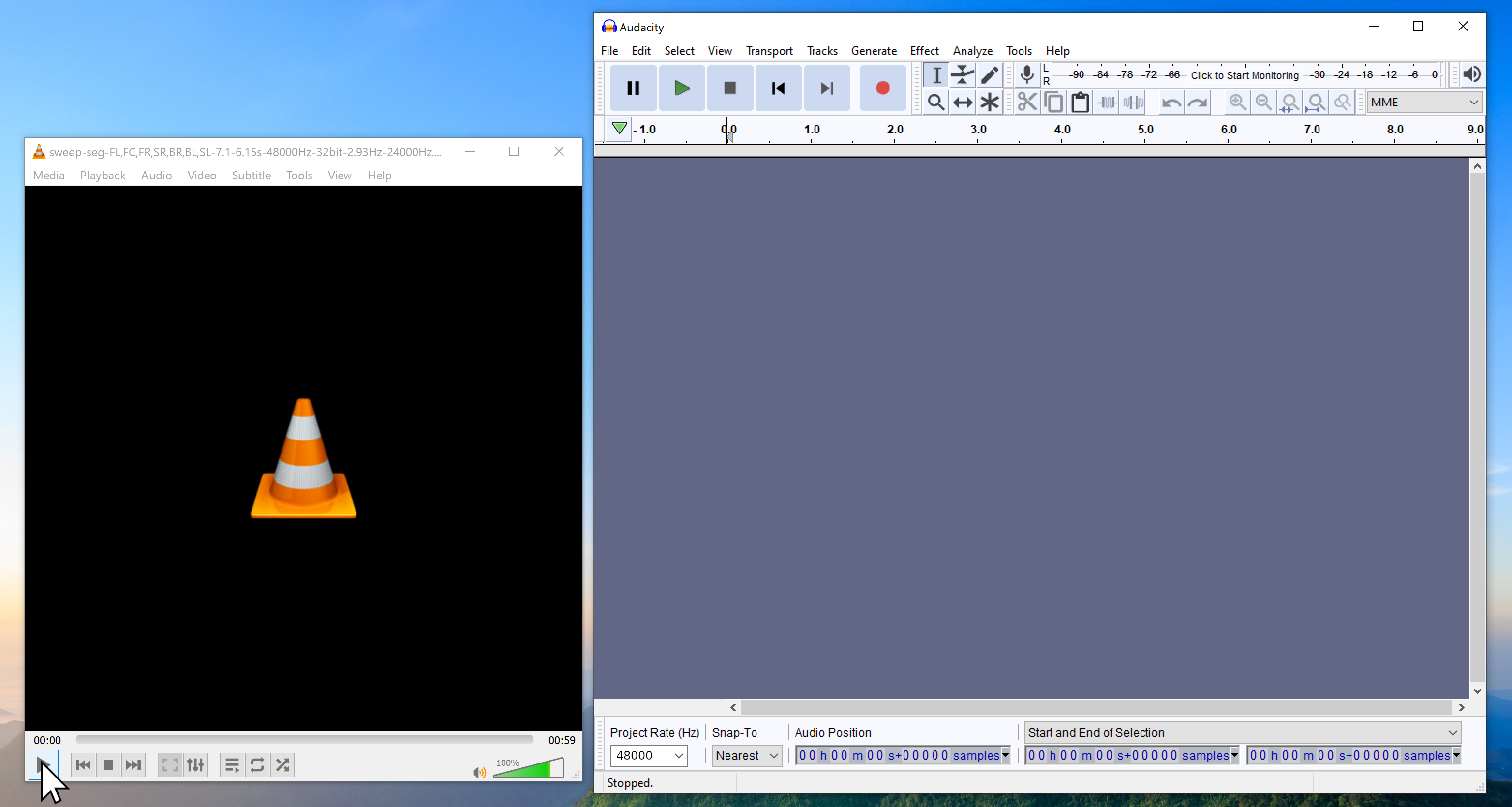 VLC and Audacity