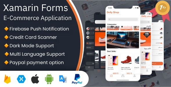 DellyShop eCommerce Application - Xamarin Forms (Android & iOS)