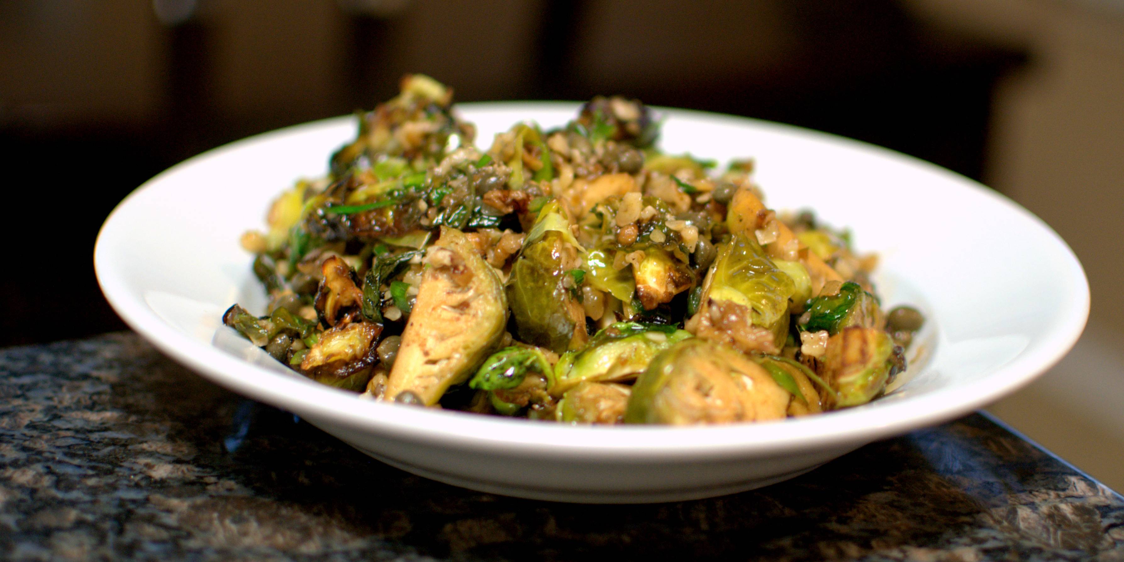 Deep fried Brussels sprouts