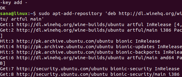 Add WineHQ package repository