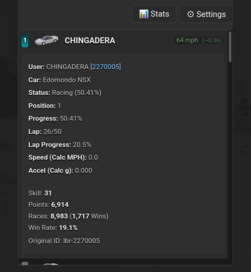 Expanded Driver Details