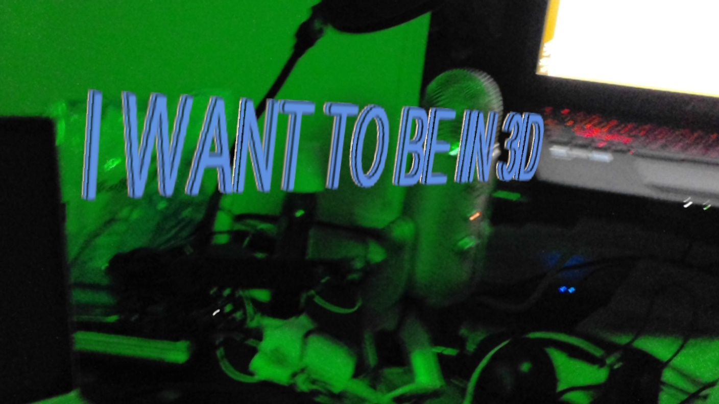 I Want To Be In 3D Text