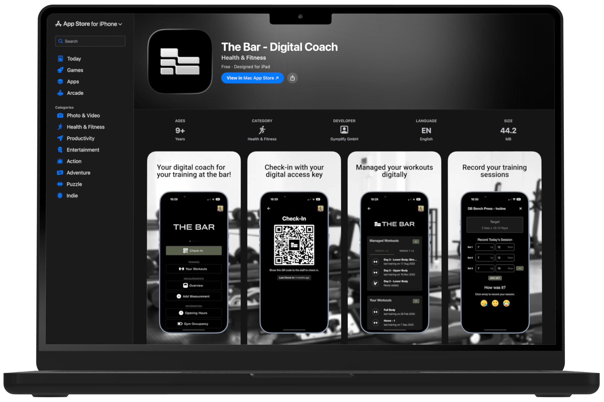Branded Gymplify member app on the App Store