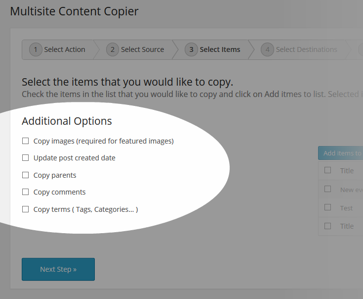 Multisite Content Copier Copy Terms