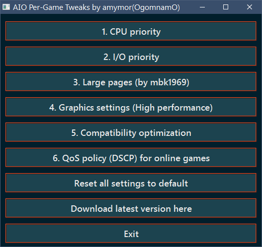 AIO Per-Game Tweaks