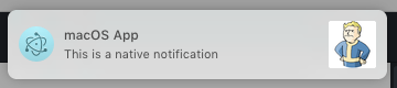 macOS notification