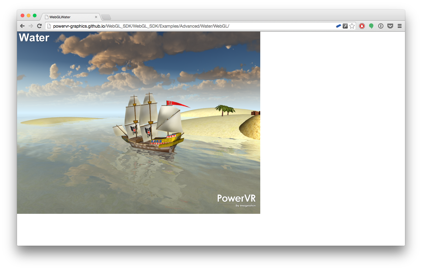 WebGL Water demo screenshot