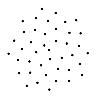 dot spiral, 42 points