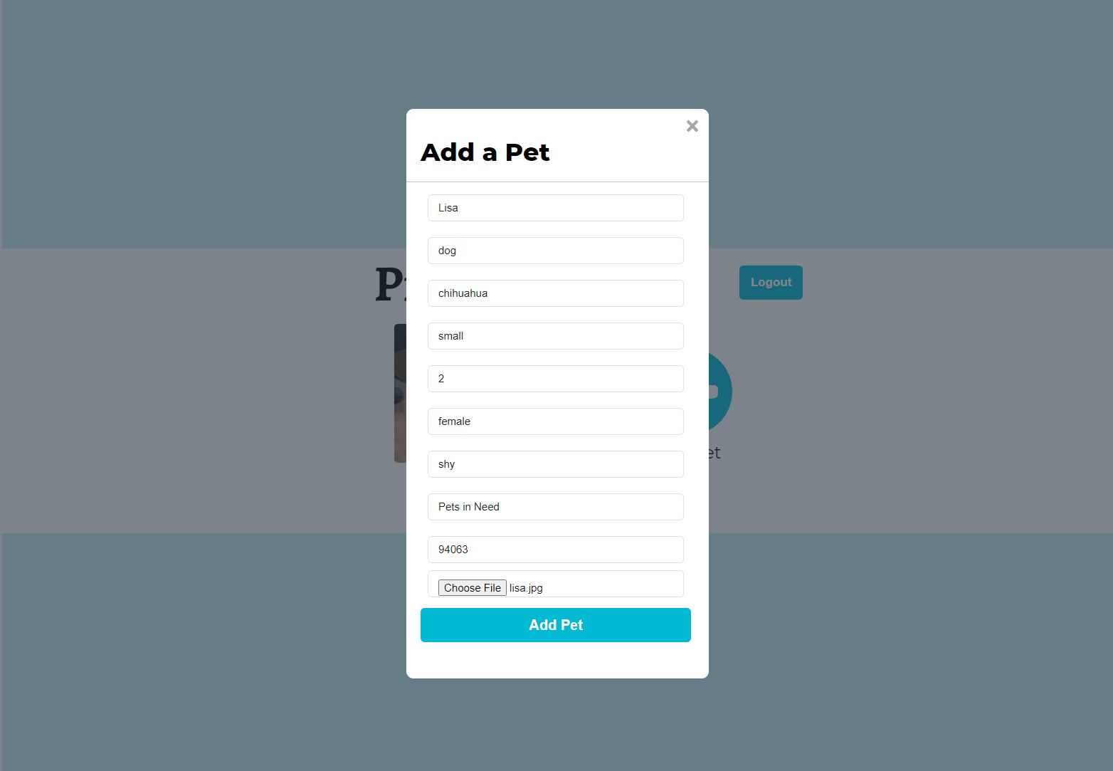 Add and delete pet