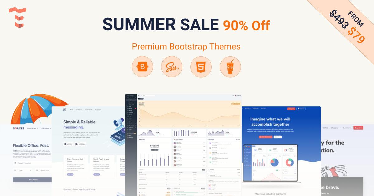 Summer Sale 90% Off All Bootstrap Themes 🏖