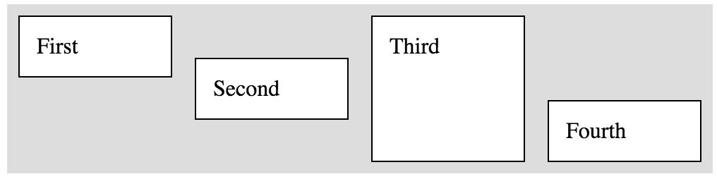 Horizontal Box with items aligned individually