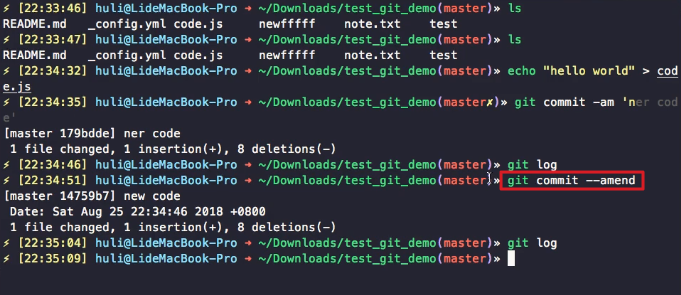 git commit --amend