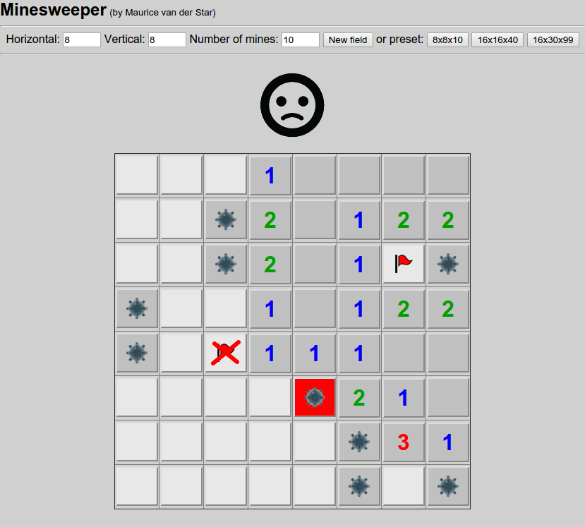 PHP-Minesweeper screenshot