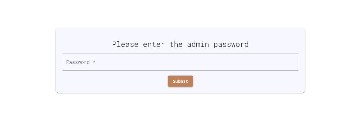 Admin login