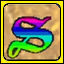 A capital S with rainbow colors