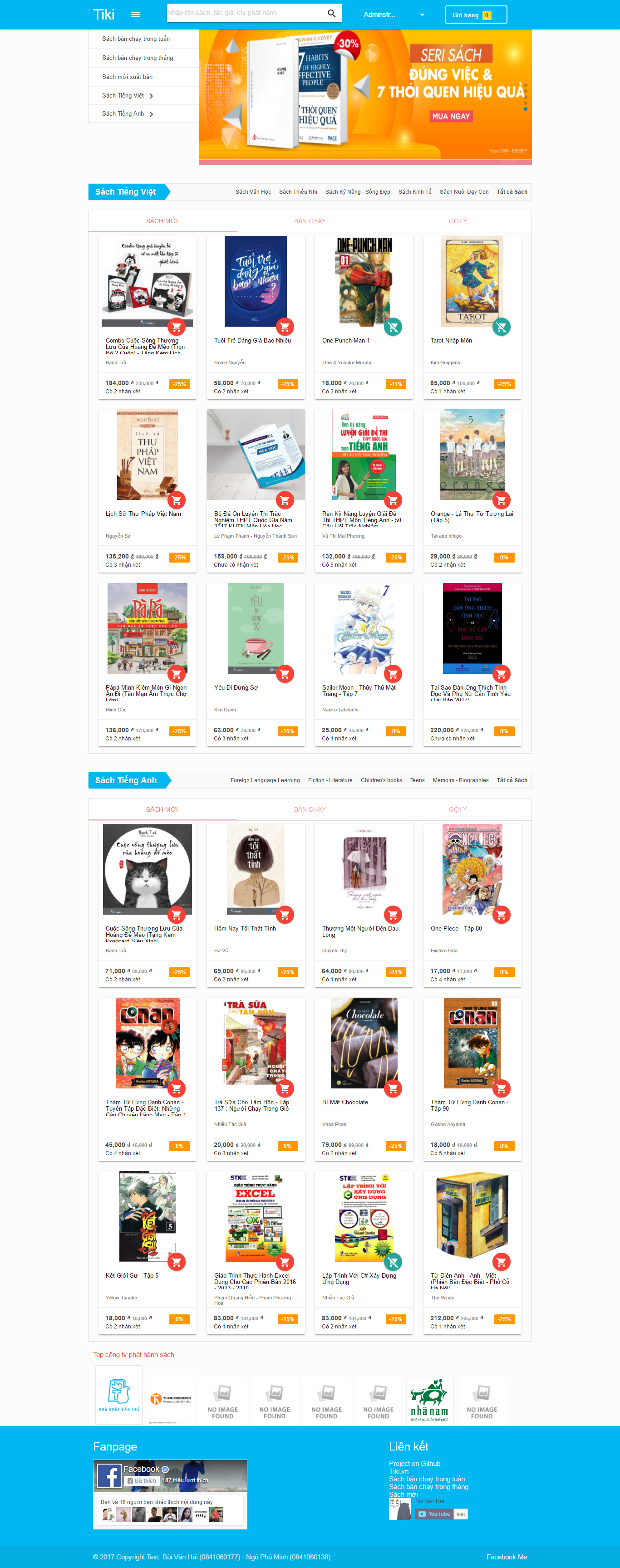 GitHub - buihai279/bookstore: Bài thực tập website bán sách · GitHub