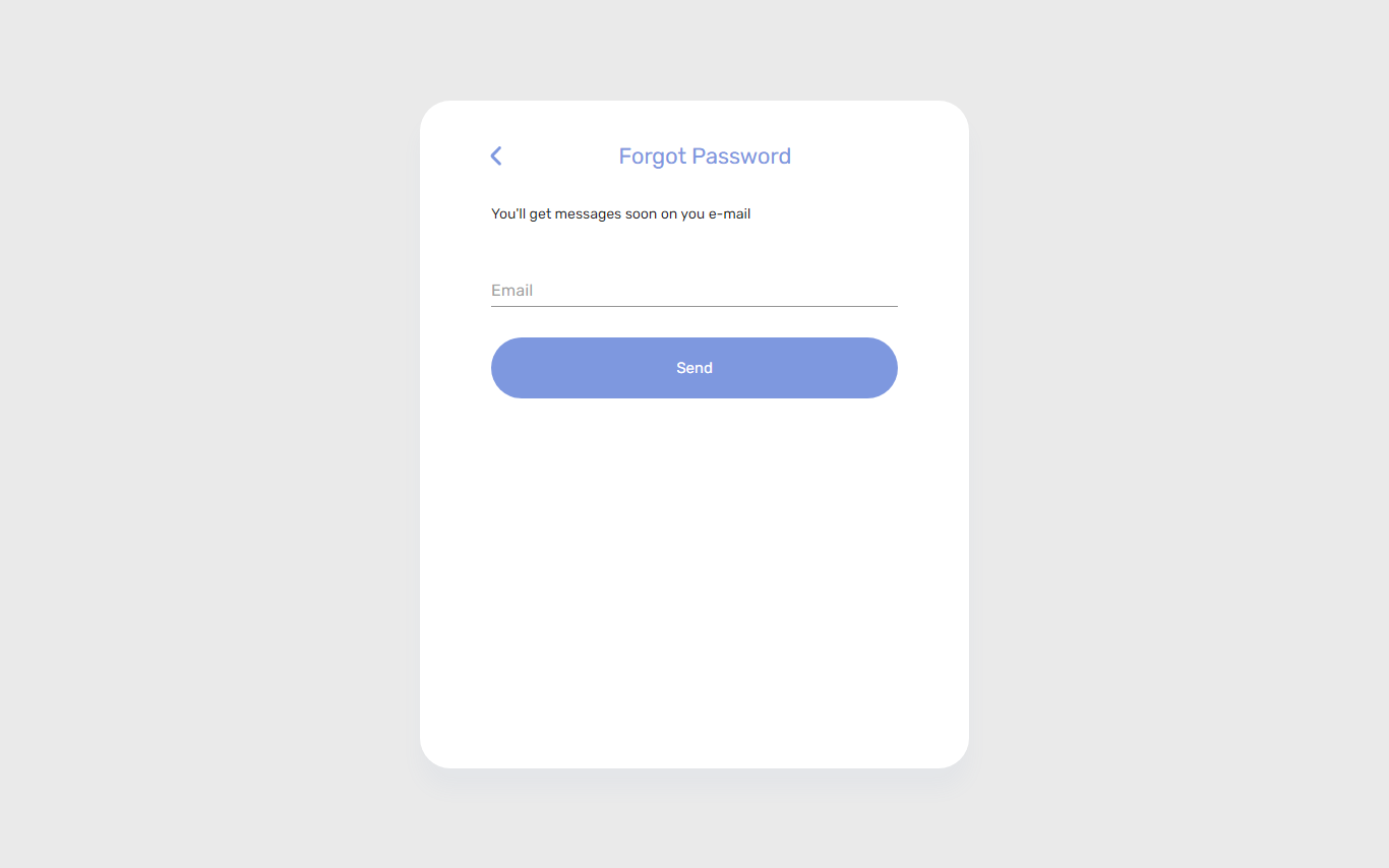 Forgot Password Page