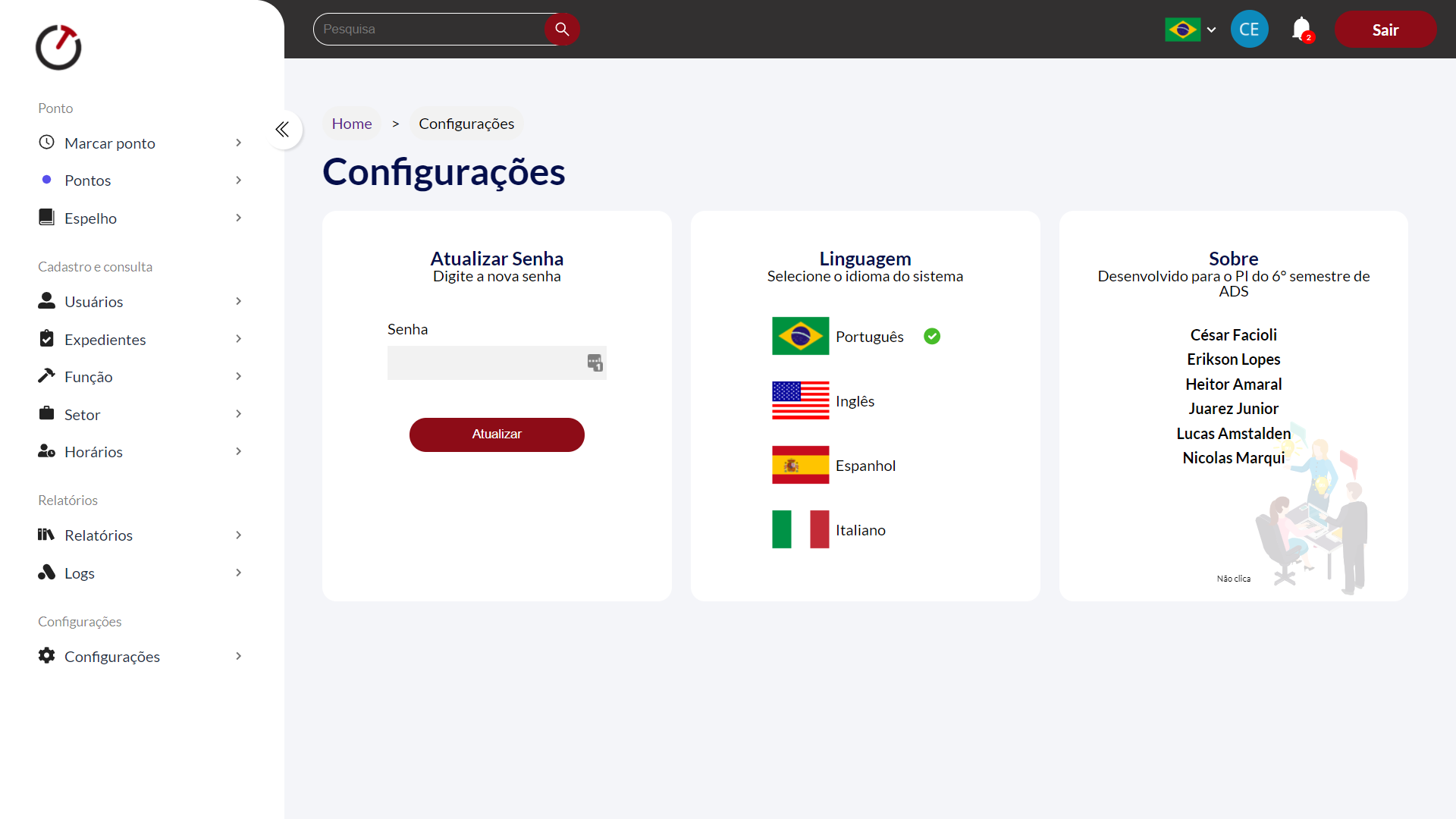 Configurações