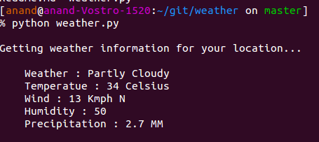 Weather-on-Terminal