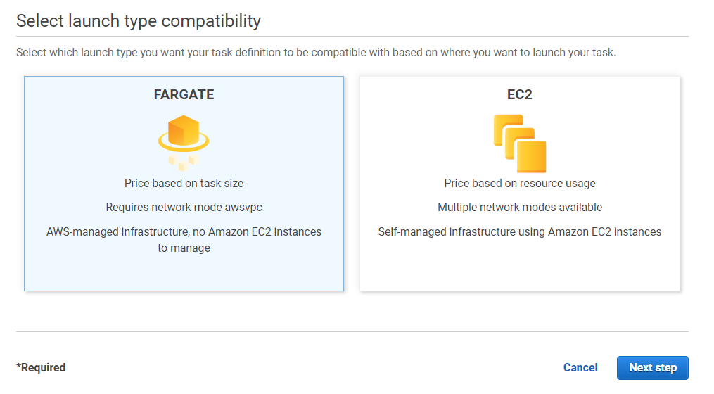 Select Launch Type Compatibility