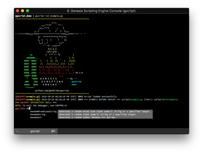 Debugging Script Example