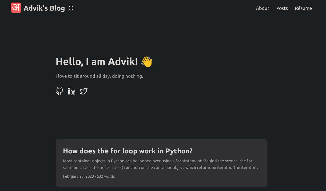 Blog's Screenshot