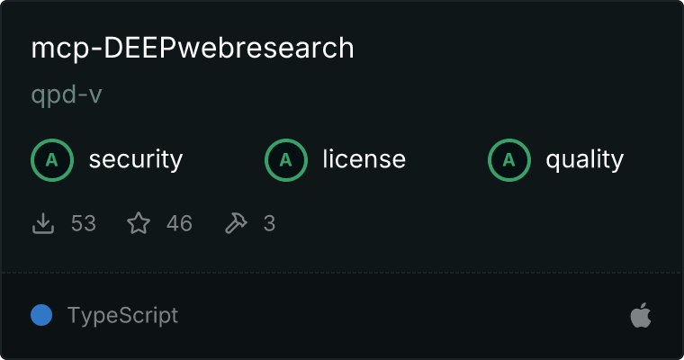 Web Research Server MCP server