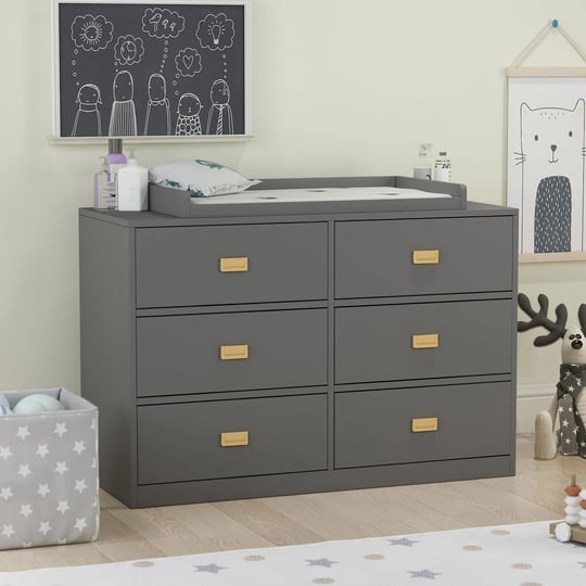 timechee-changing-table-in-gray-double-dresser-with-6-drawers-grey-6-drawer-1