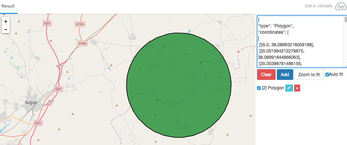 generated circle is drawn