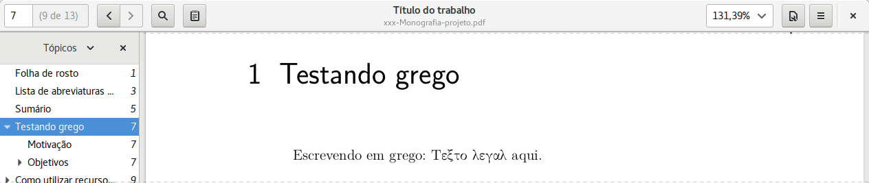 texto em grego