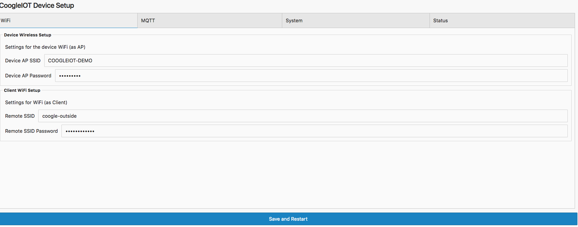 Wifi Configuration