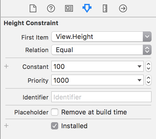 Constraints Attributes