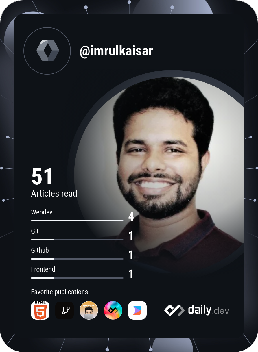 Imrul Kaisar's Dev Card