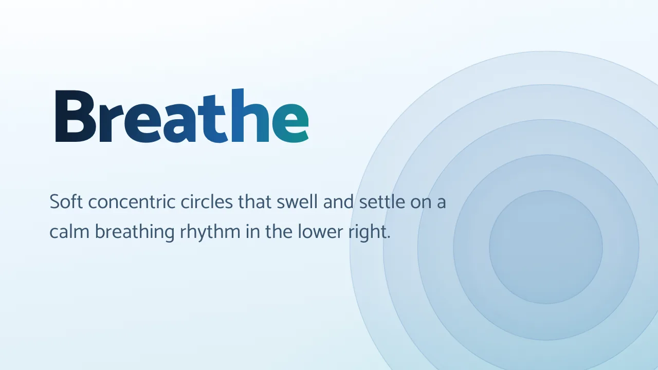 Breathe, a Pro background from the health genre
