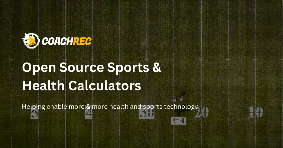 CoachRec Sports & Health Calculators
