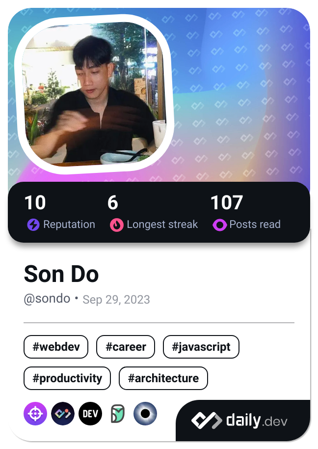 Son Do's Dev Card