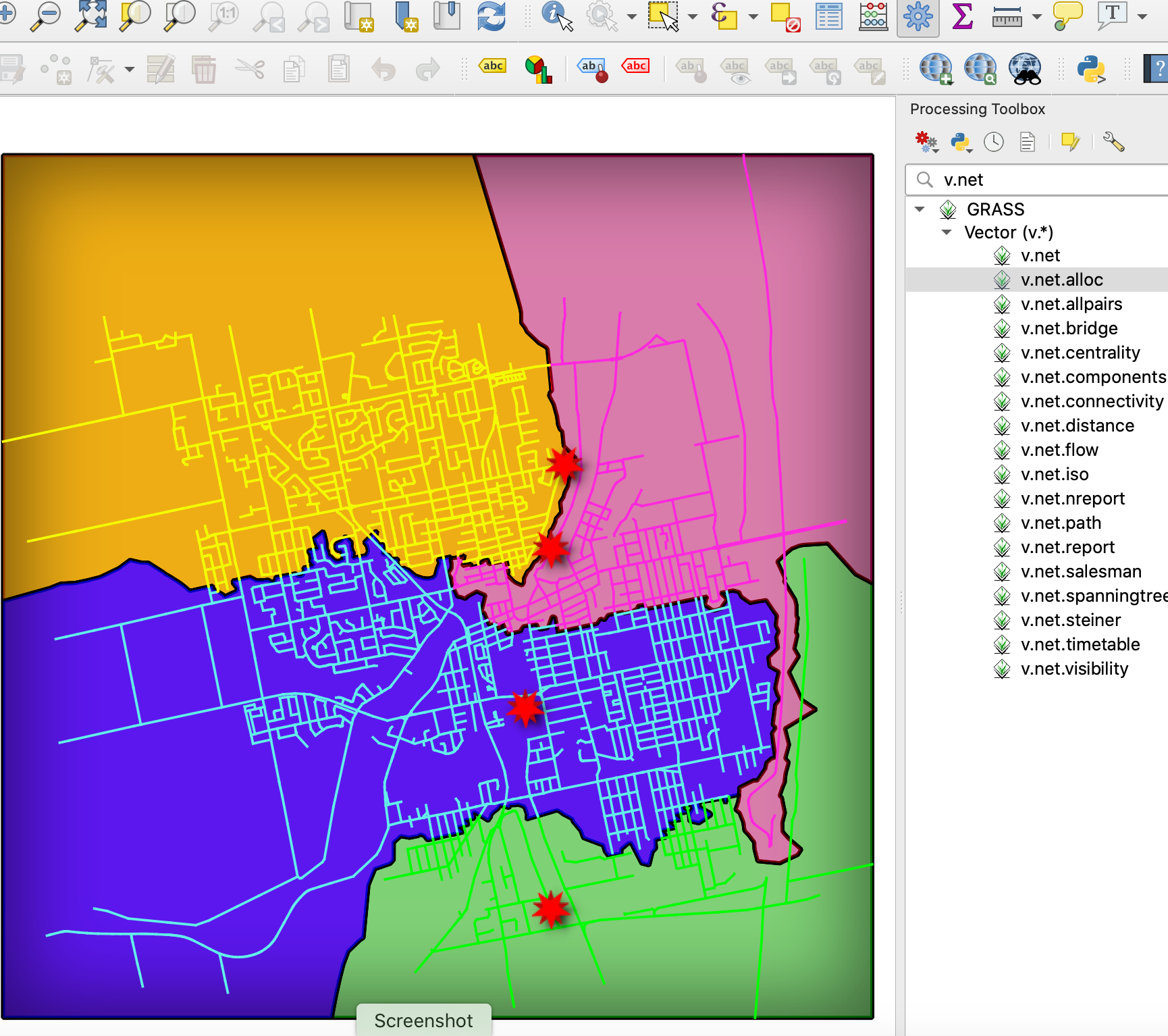 QGIS Subnet Areas output