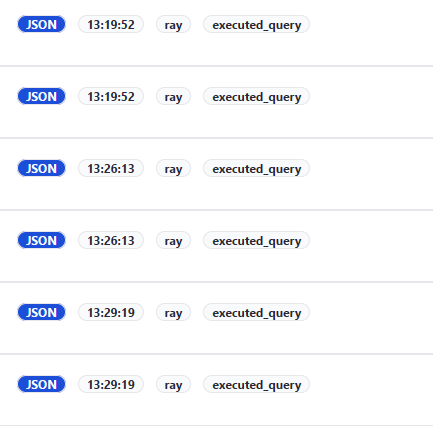 ray executed_query event